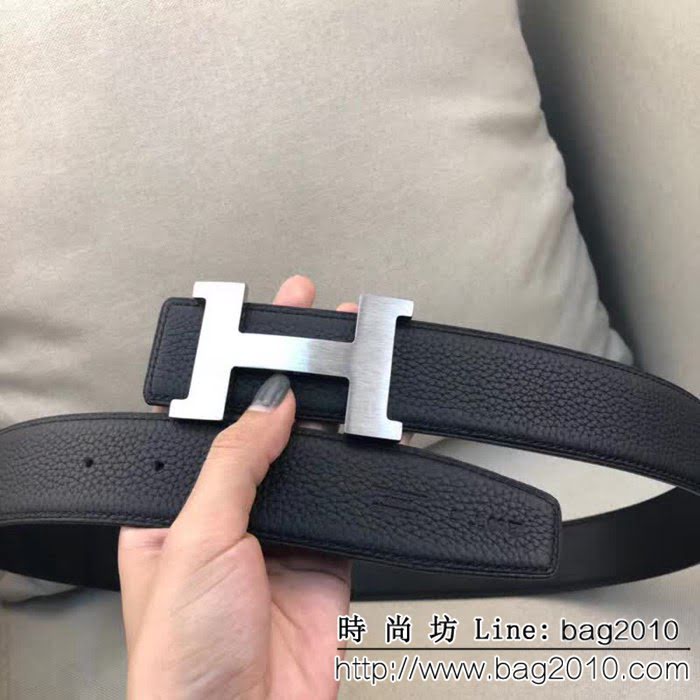 愛馬仕HERMES 專櫃原單 進口TOGO原版皮荔枝紋 高端男士皮帶 HHG1175